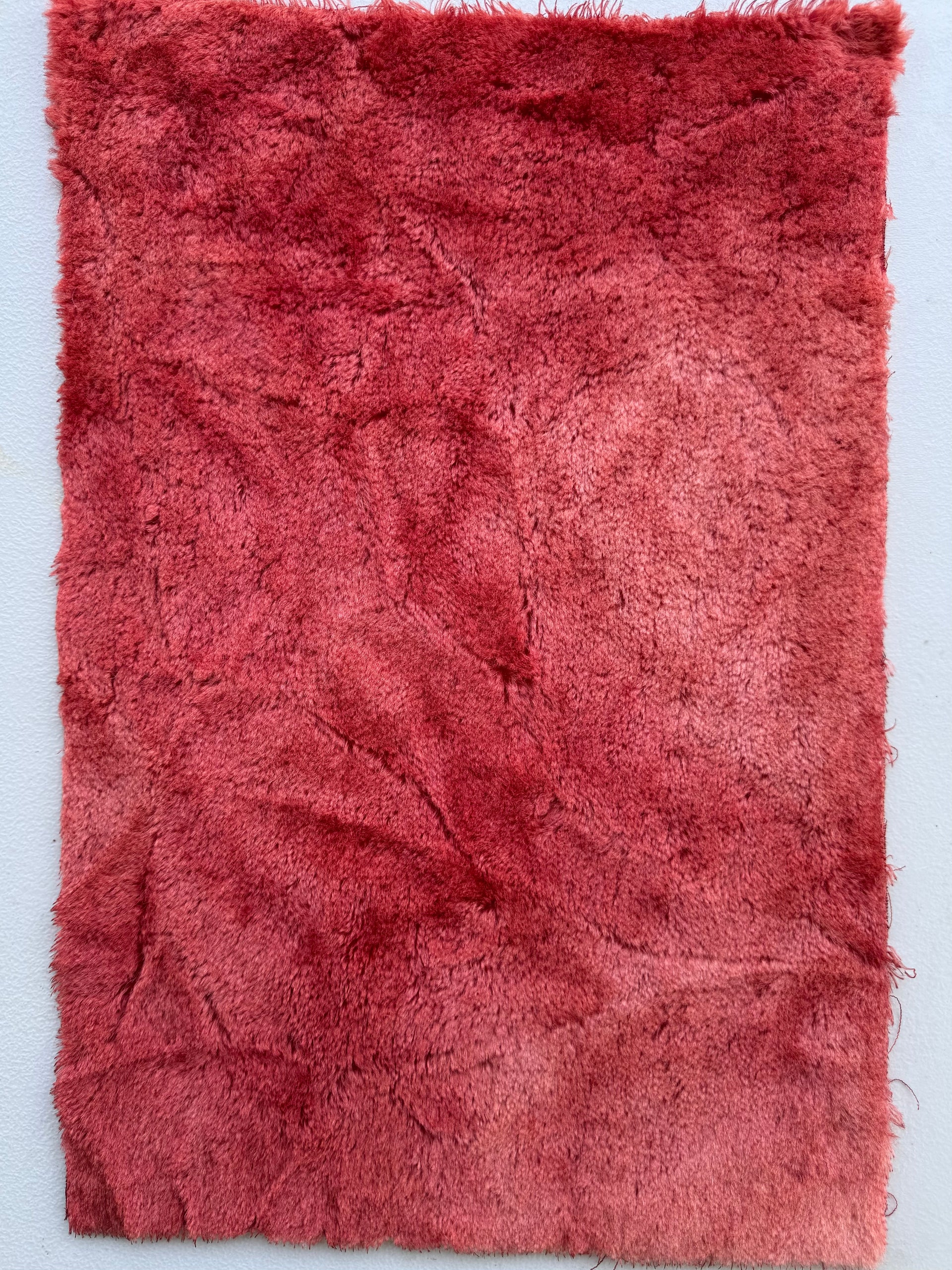 10mm Alpaca  - Hand Dyed Ruby Grapefruit - Fat 1/8m  - DEC001