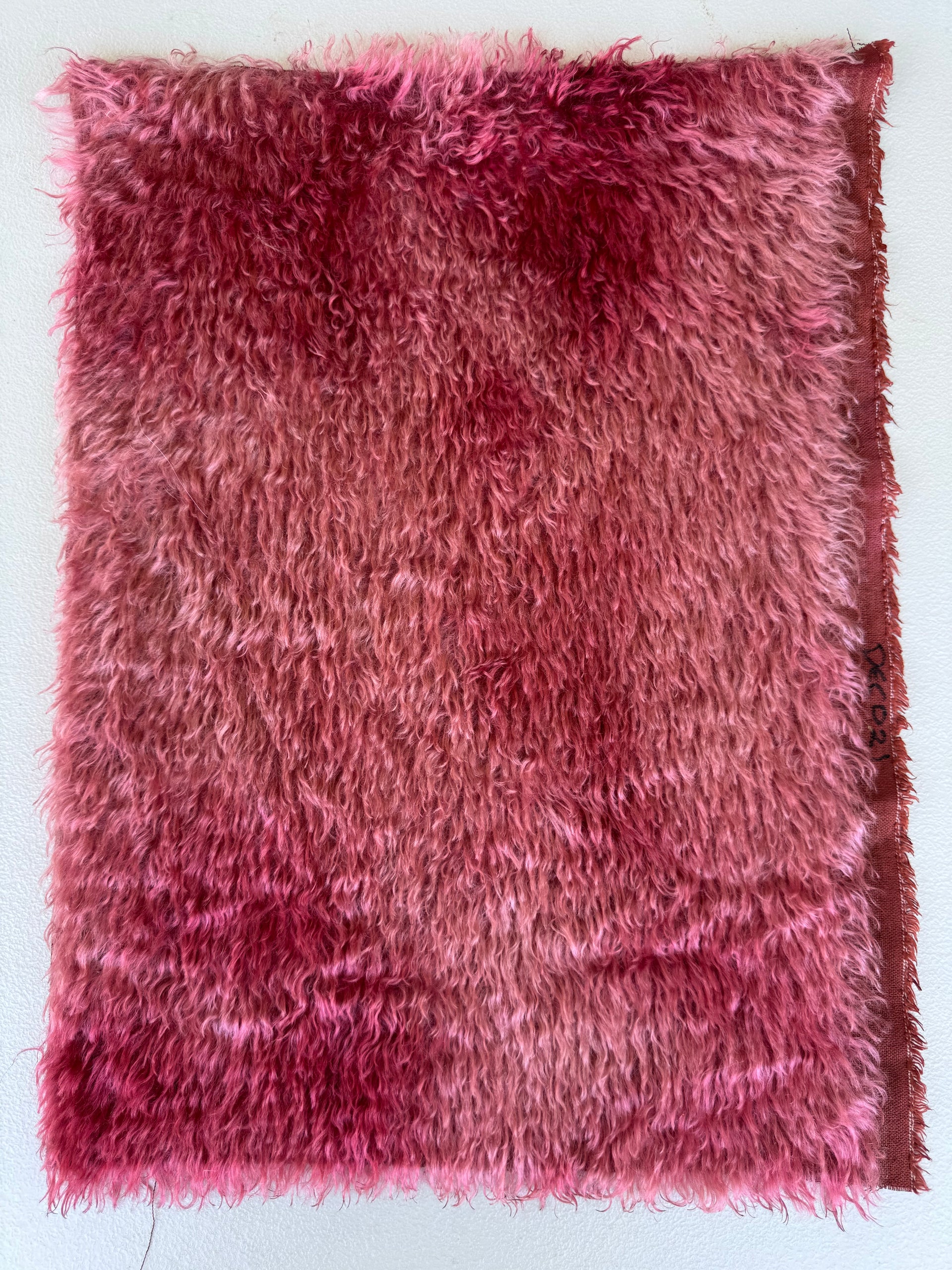 Sparse 22mm Mohair - Hand Dyed Ruby Choc Batik - Fat 1/8m - DEC021