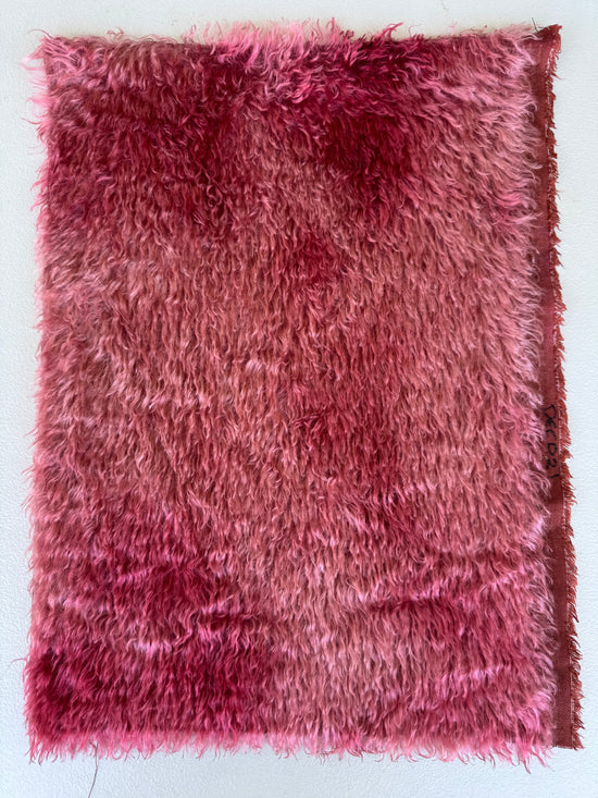 Sparse 22mm Mohair - Hand Dyed Ruby Choc Batik - Fat 1/8m - DEC021