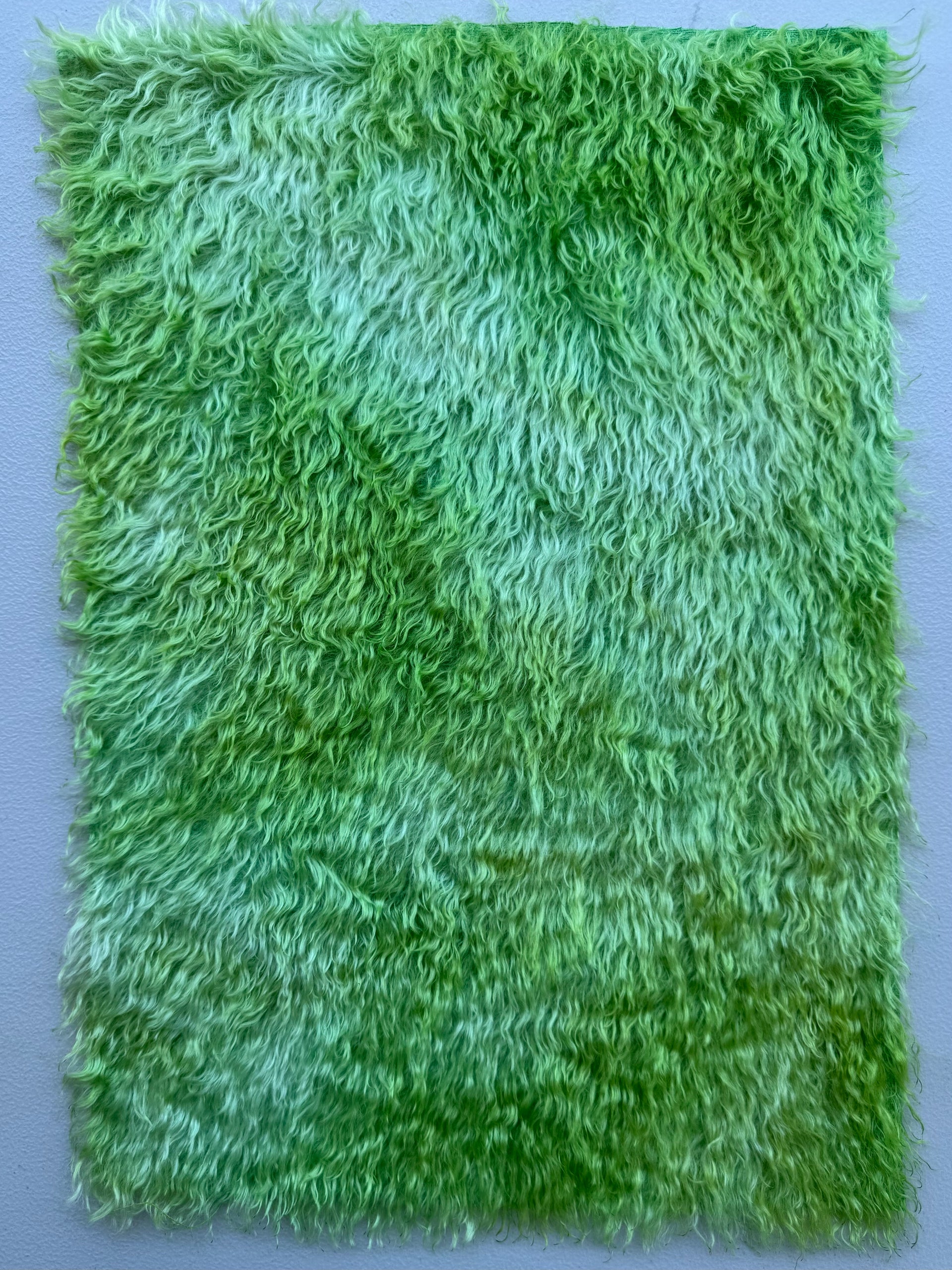 Sparse 22mm Mohair - Hand Dyed Lime Batik - Fat 1/8m - DEC022