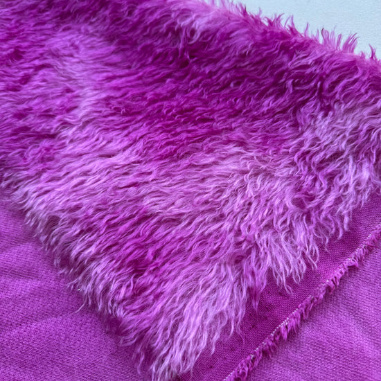 Sparse 22mm Mohair - Hand Dyed Magenta Batik - Fat 1/8m - DEC023