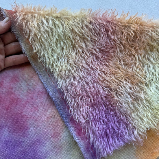 Sparse 22mm Mohair - Hand Dyed Pastel Sunset - Fat 1/8m - DEC033
