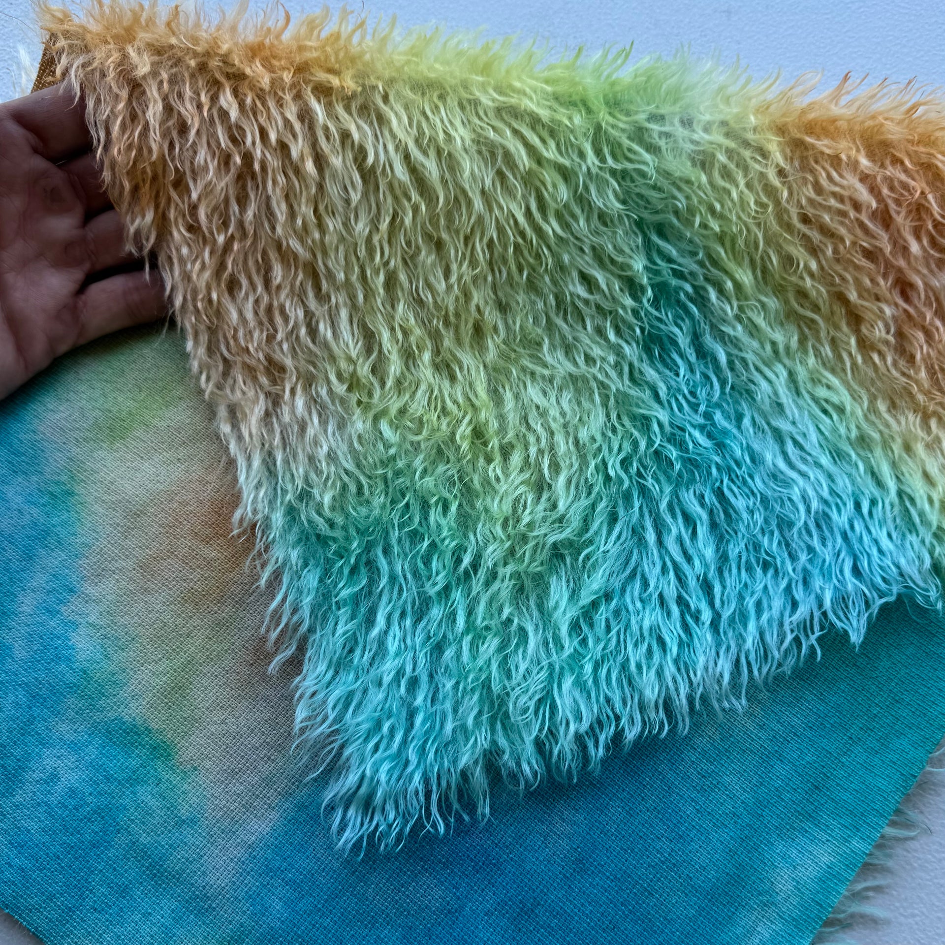 Sparse 22mm Mohair - Hand Dyed Summer Solstice - Fat 1/8m - DEC035