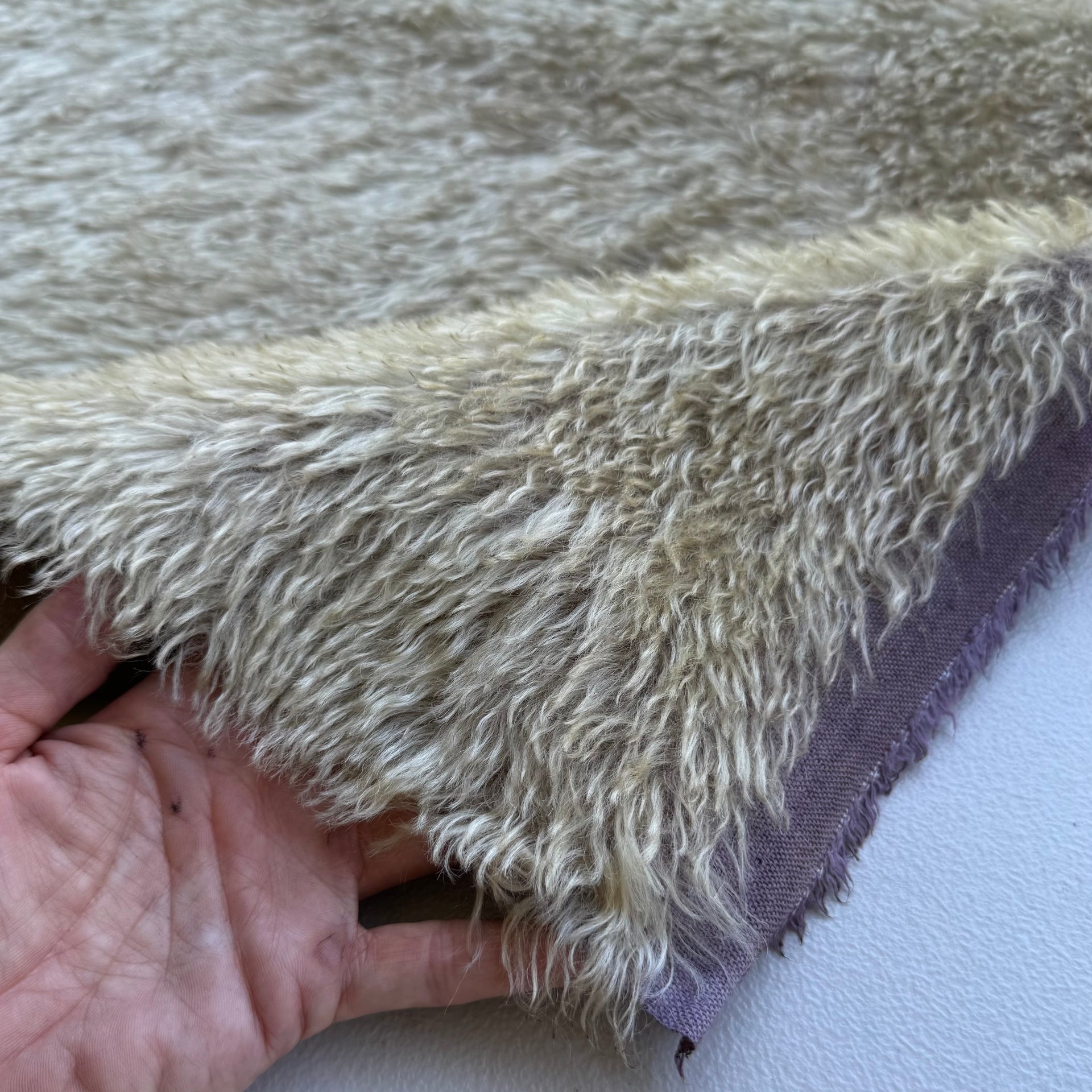 Sparse 22mm Mohair - Hand Dyed Woodsmoke - Fat 1/4m - DEC040