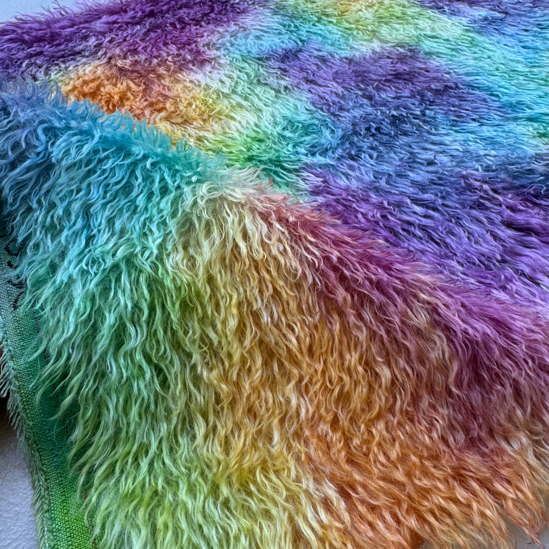 Sparse 22mm Mohair - Hand Dyed Rainbow Clouds - Fat 1/4m - DEC041
