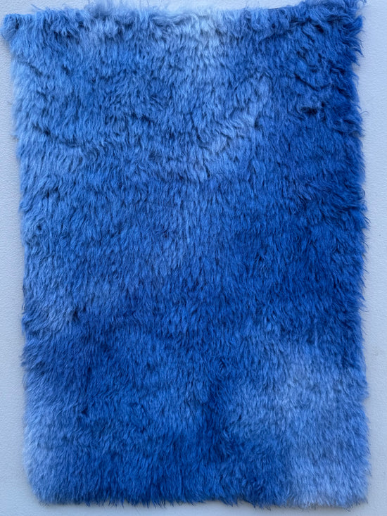 Long Alpaca - Hand Dyed Denim Batik - Fat 1/8m - DEC046