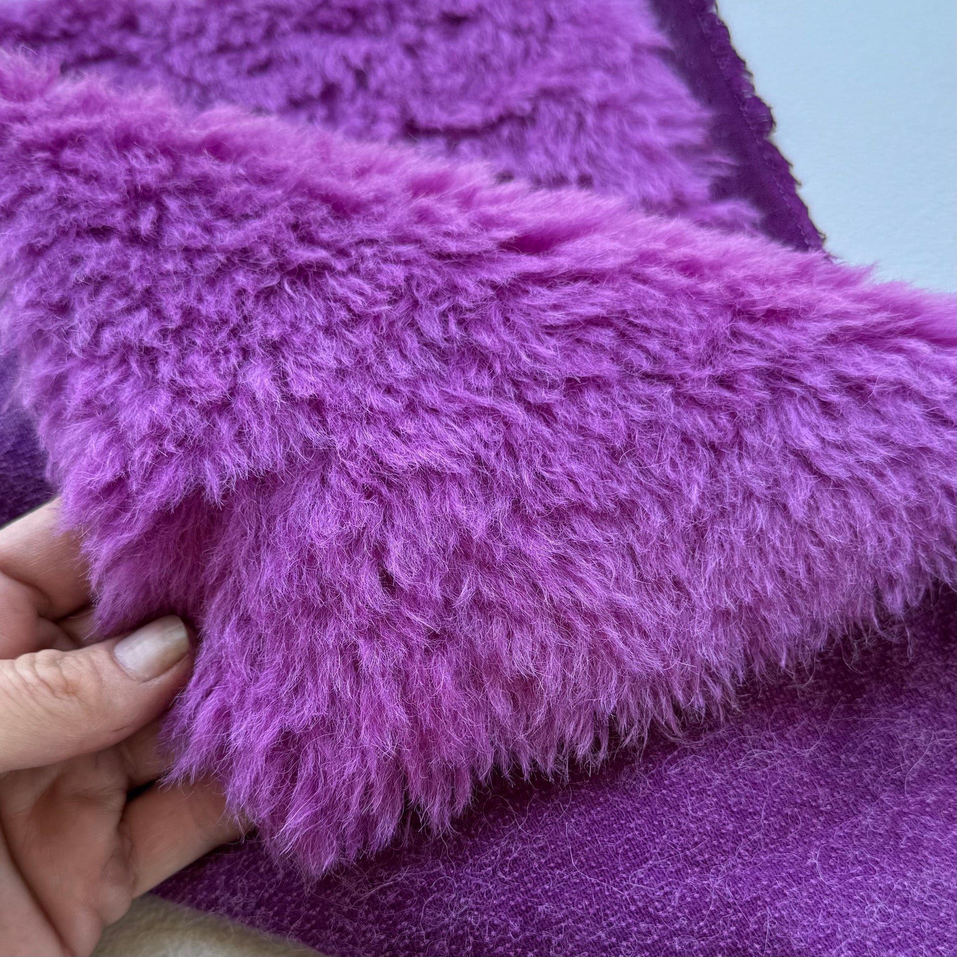 Long Alpaca - Hand Dyed Deep Orchid - Fat 1/8m - DEC048