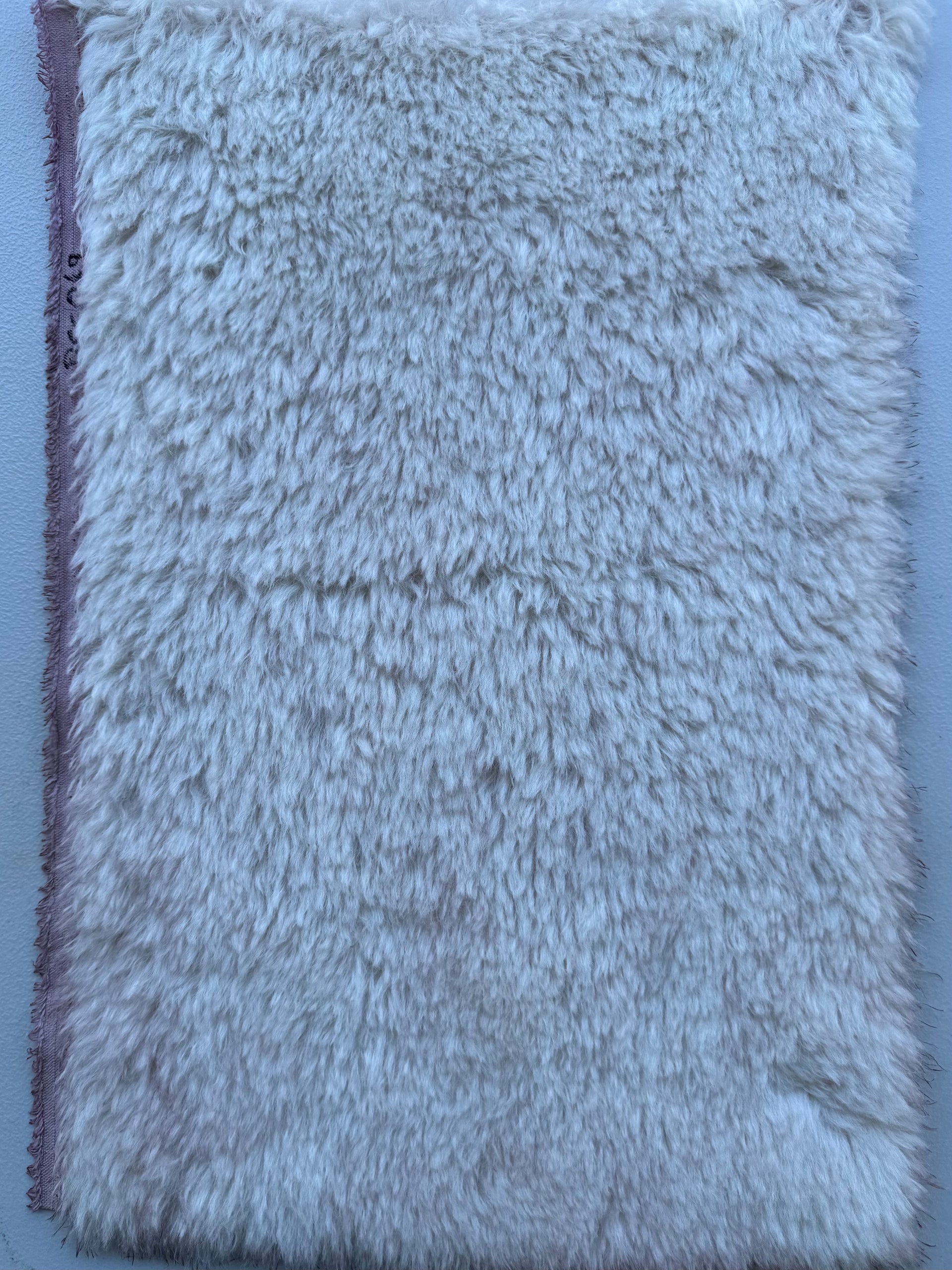 Long Alpaca - Hand Dyed Palest Porcelain Pink - Fat 1/8m - DEC049