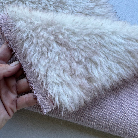 Long Alpaca - Hand Dyed Palest Porcelain Pink - Fat 1/8m - DEC049