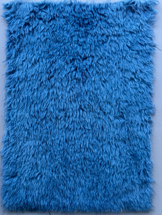 Long Alpaca - Hand Dyed Cornflower Blue - Fat 1/8m - DEC052