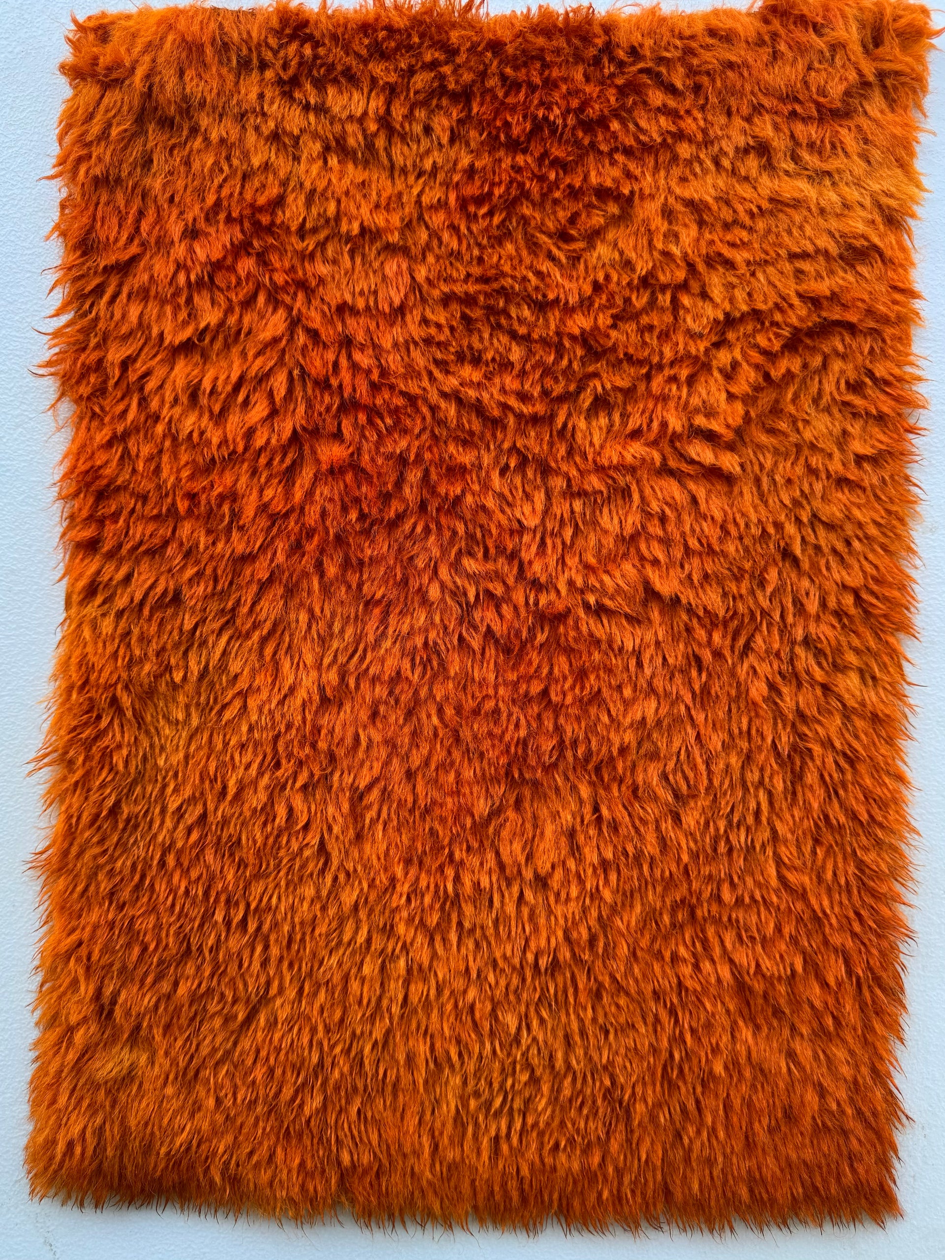 Long Alpaca - Hand Dyed Burnt Orange - Fat 1/8m - DEC053