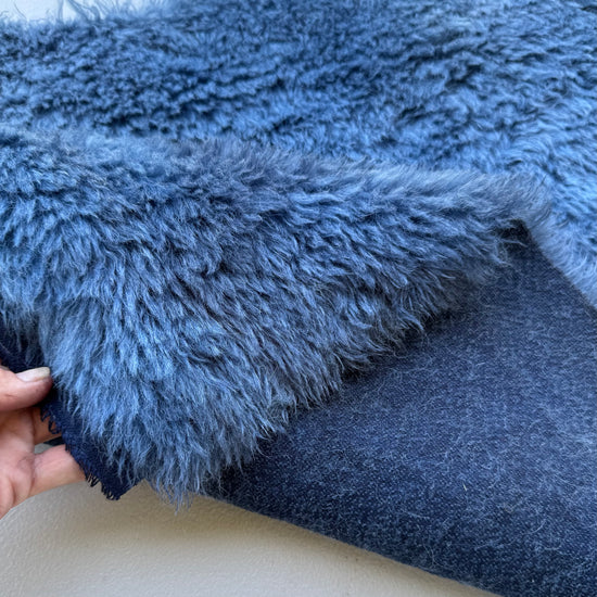 Long Alpaca - Hand Dyed Steel Blue - Fat 1/4m - DEC060