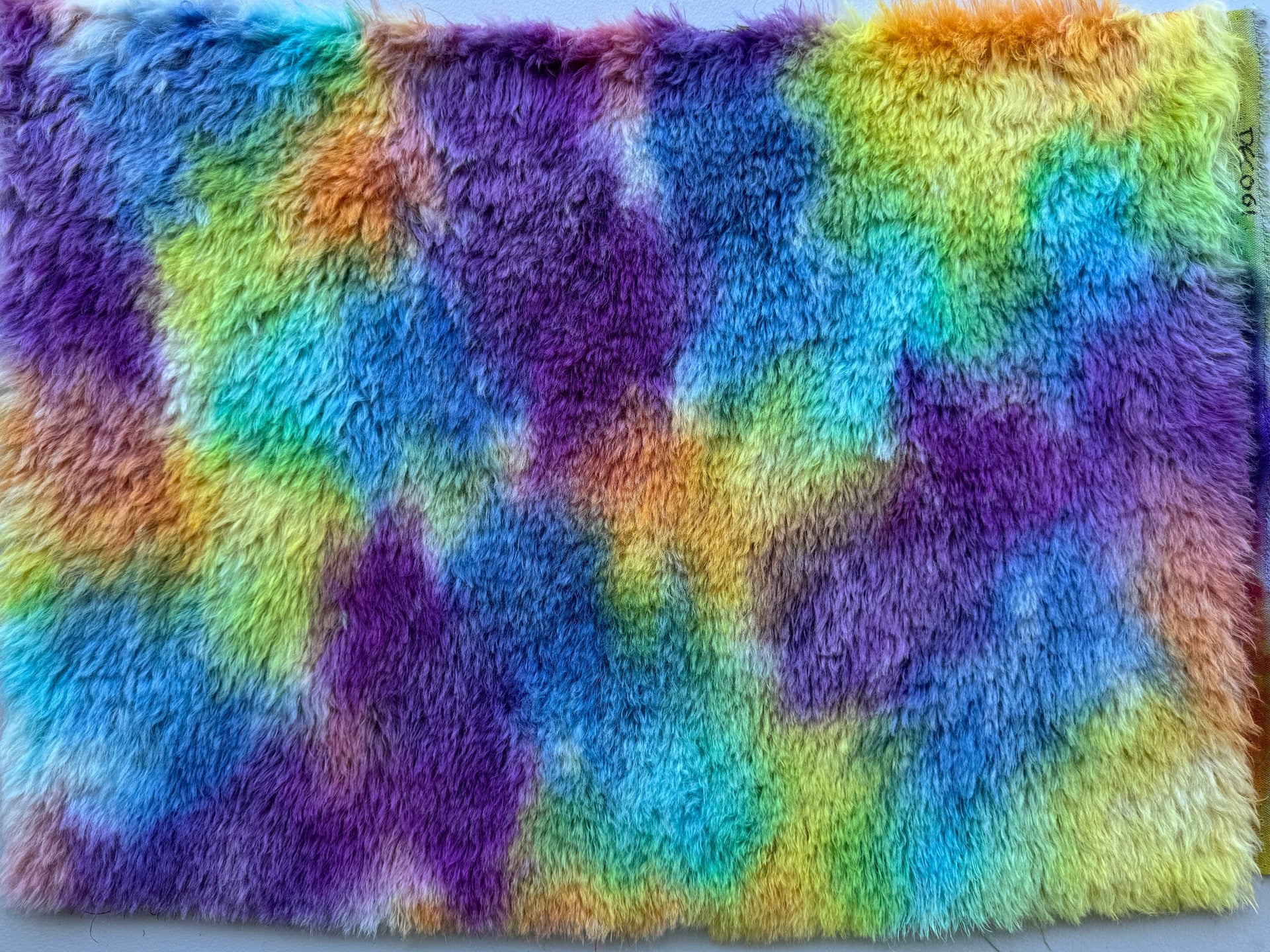 Long Alpaca - Hand Dyed Bright Rainbow - Fat 1/4m - DEC061