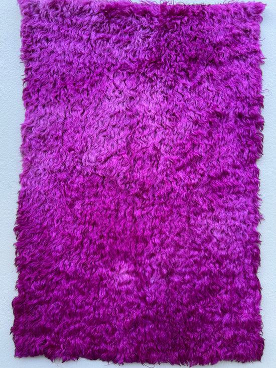 Crimped Mohair/Viscose - Hand Dyed Deepest Orchid - Fat 1/8m - DEC066