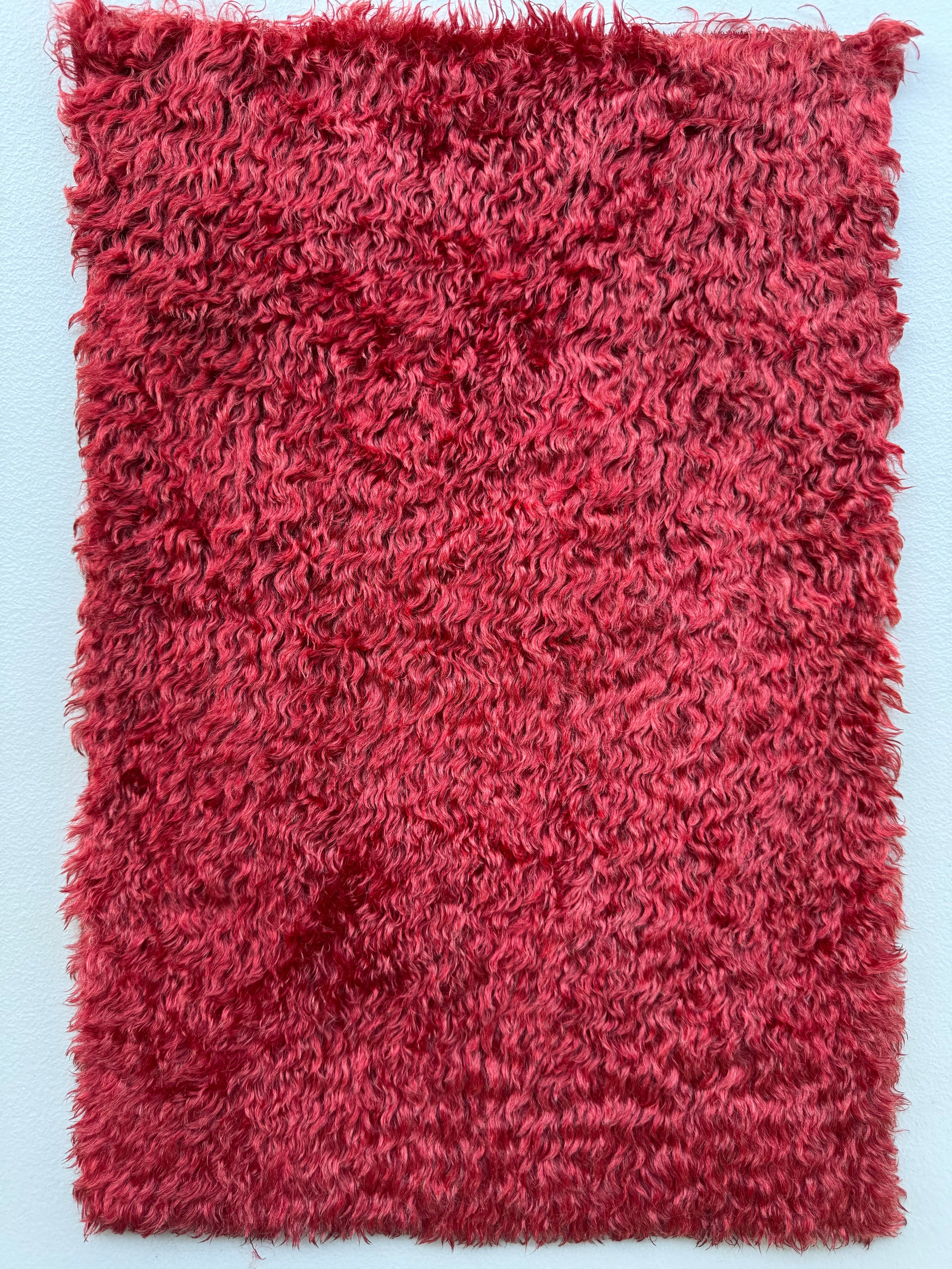 Crimped Mohair/Viscose - Hand Dyed Ruby Earth - Fat 1/8m - DEC067