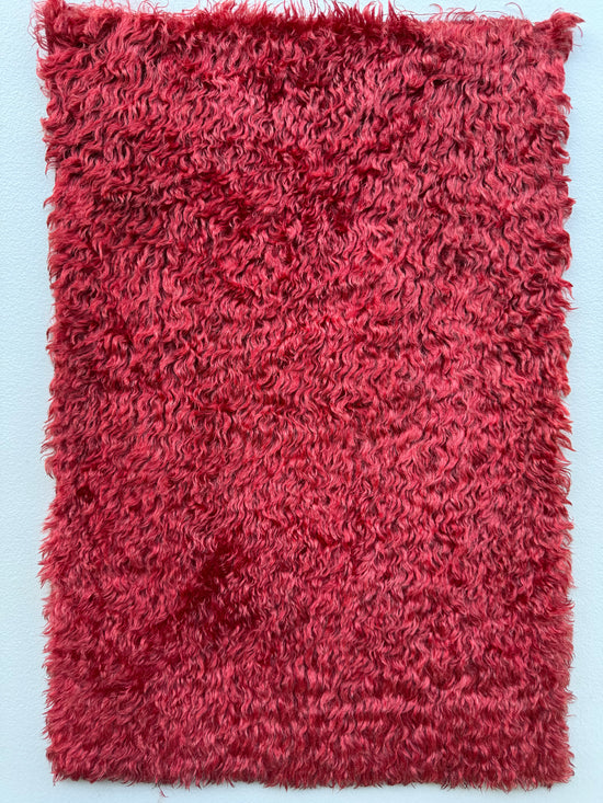 Crimped Mohair/Viscose - Hand Dyed Ruby Earth - Fat 1/8m - DEC067