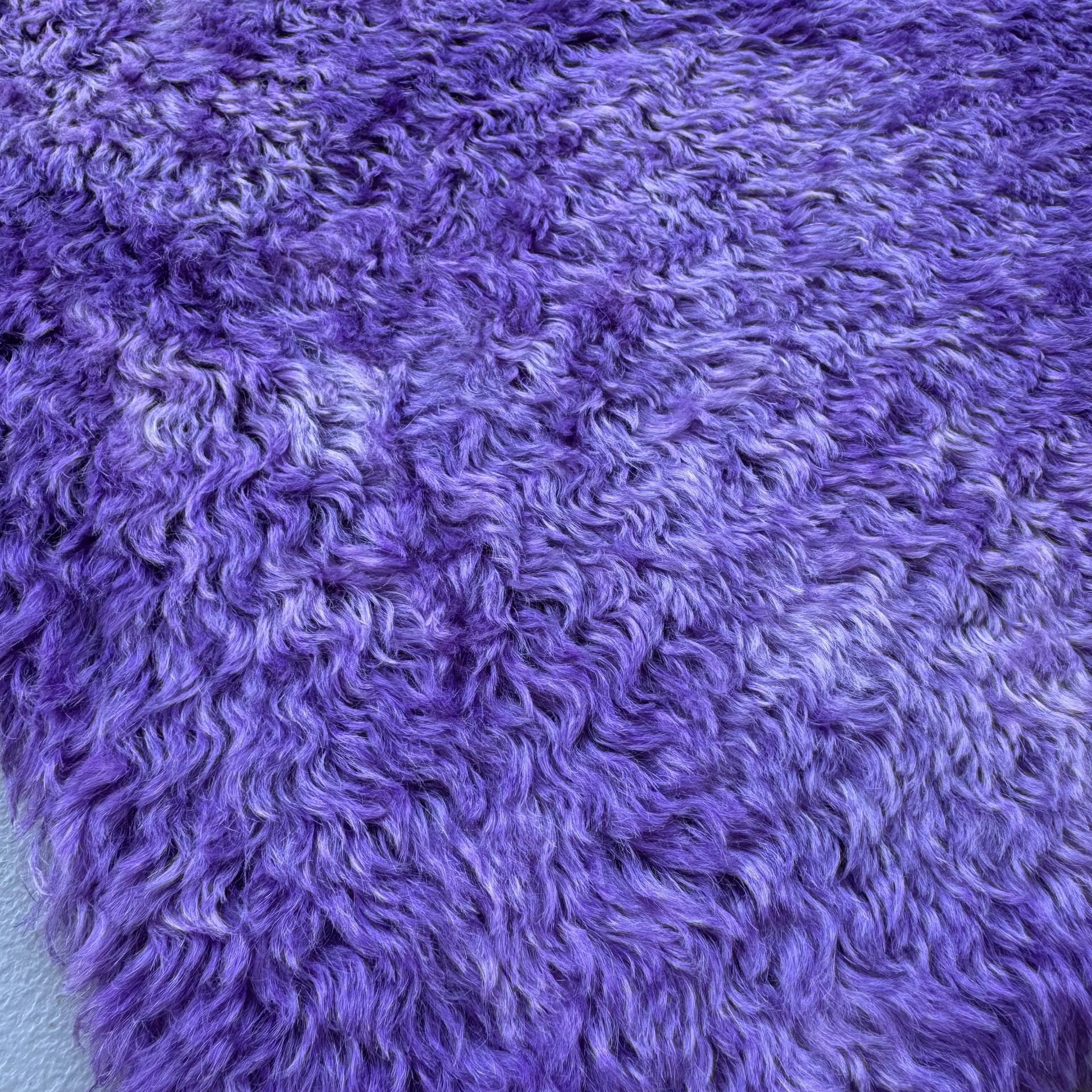 Crimped Mohair/Viscose - Hand Dyed Amethyst Batik - Fat 1/8m - DEC069