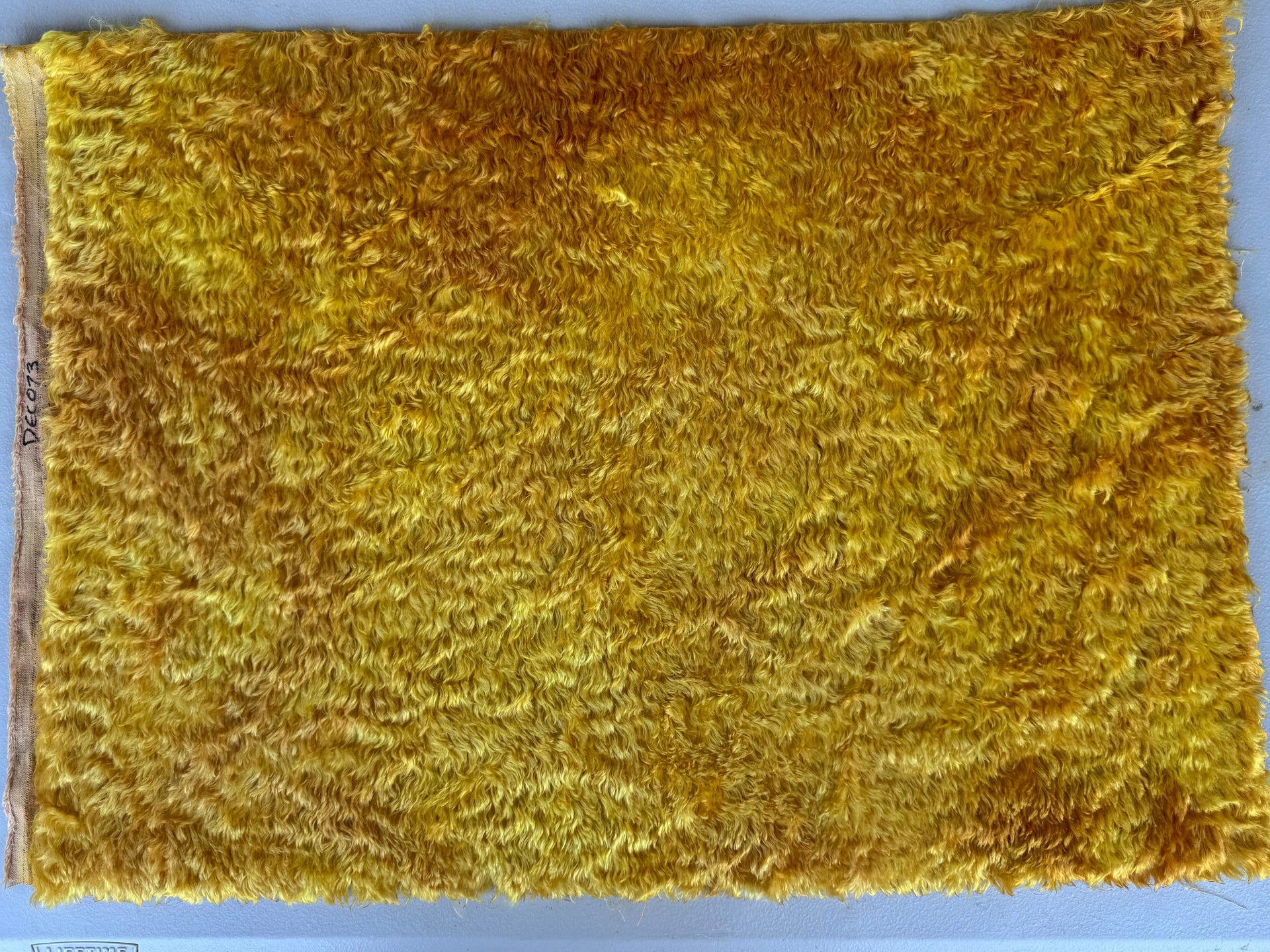 Crimped Mohair/Viscose - Hand Dyed Golden Batik - Fat 1/4m - DEC073