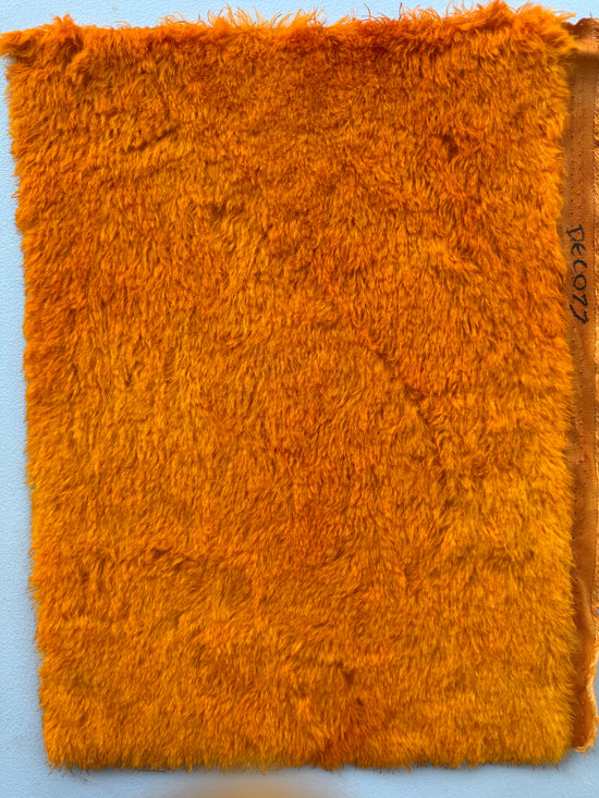 Medium Alpaca  - Hand Dyed Vibrant Orange - Fat 1/8m - DEC077