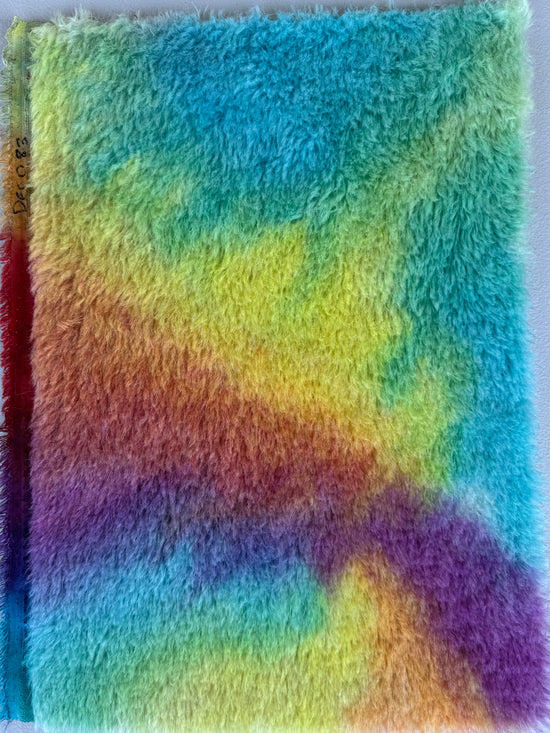 Medium Alpaca  - Hand Dyed Rainbow Splash - Fat 1/8m - DEC083