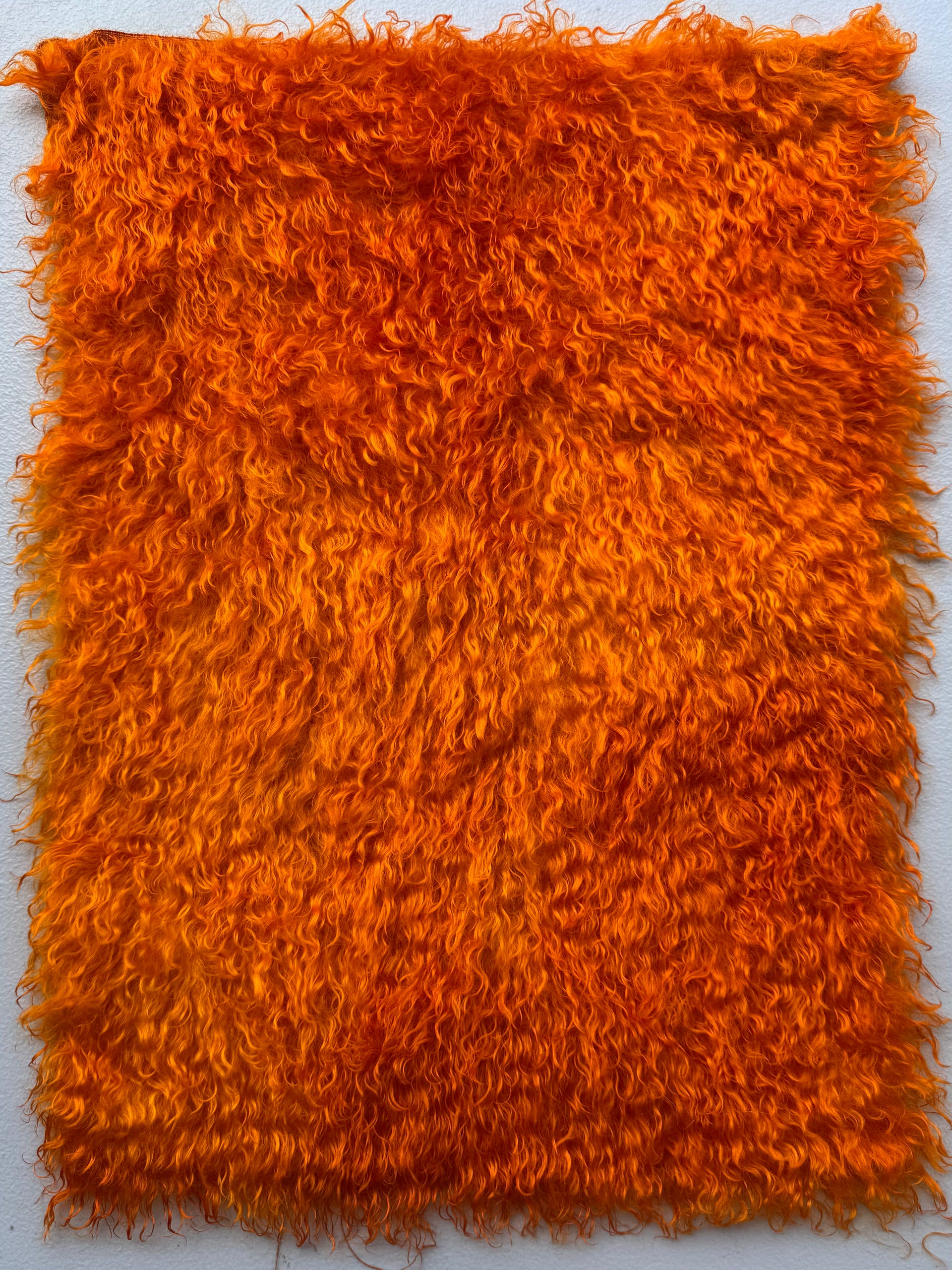Curlylocks Mohair - Hand Dyed Vibrant Orange - Fat 1/8m - DEC093