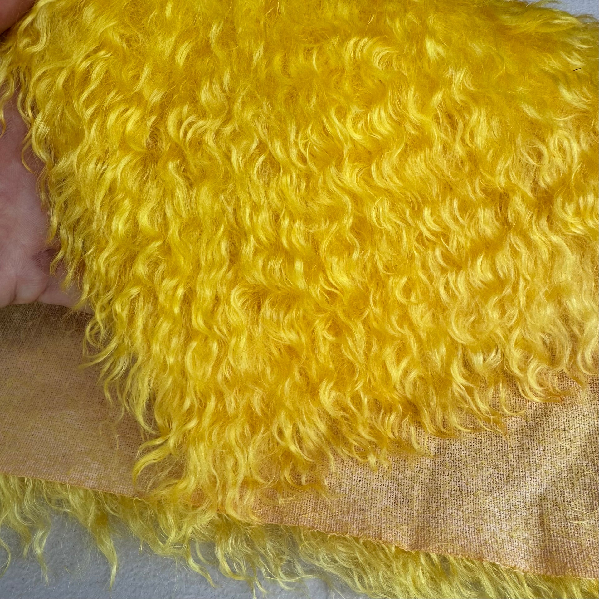 Curlylocks Mohair - Hand Dyed Buttery Lemon - Fat 1/8m - DEC094