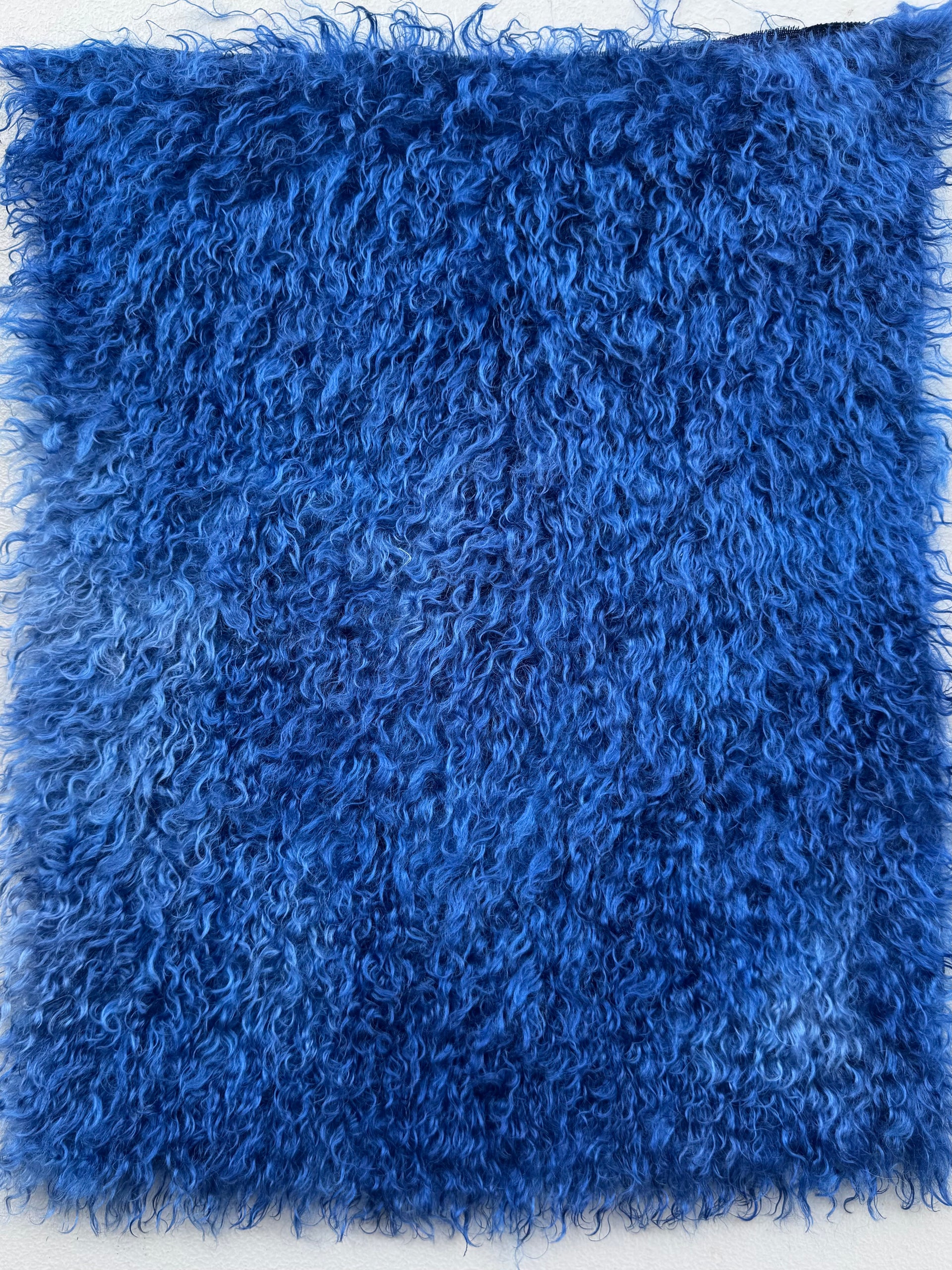 Curlylocks Mohair - Hand Dyed Dark Denim Batik - Fat 1/8m - DEC095