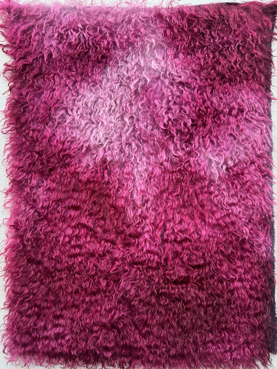 Curlylocks Mohair - Hand Dyed Mulberry Plum Batik - Fat 1/8m - DEC096