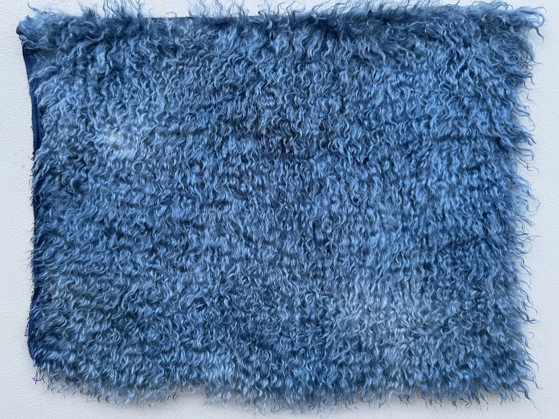 Curlylocks Mohair - Hand Dyed Steel Blue Batik - Fat 1/8m - DEC101