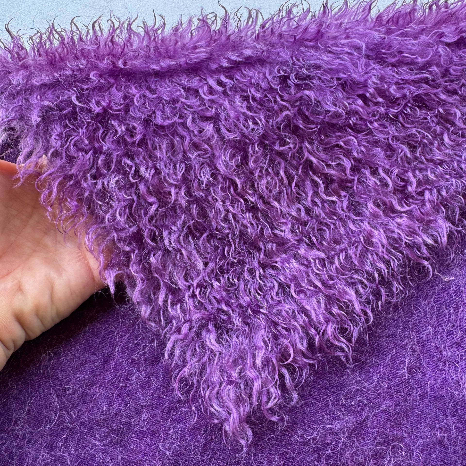 Curlylocks Mohair - Hand Dyed Deep Orchid - Fat 1/8m - DEC102