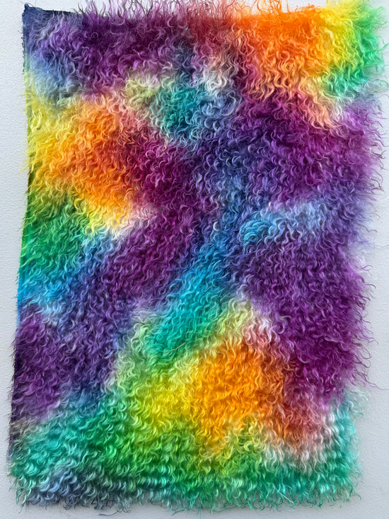 Curlylocks Mohair - Hand Dyed Bright Rainbow - Fat 1/8m - DEC103