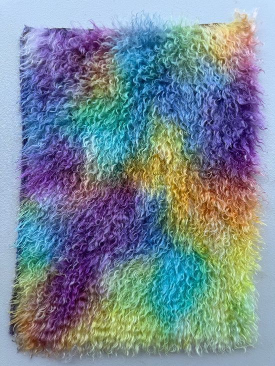 Curlylocks Mohair - Hand Dyed Rainbow Clouds - Fat 1/8m - DEC108