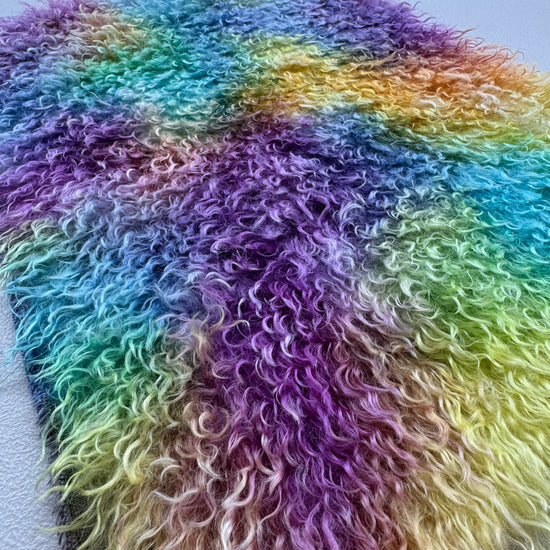 Curlylocks Mohair - Hand Dyed Rainbow Clouds - Fat 1/8m - DEC108
