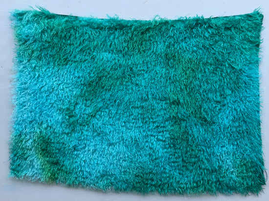Curlylocks Mohair - Hand Dyed Turquoise Batik - Fat 1/4m - DEC109