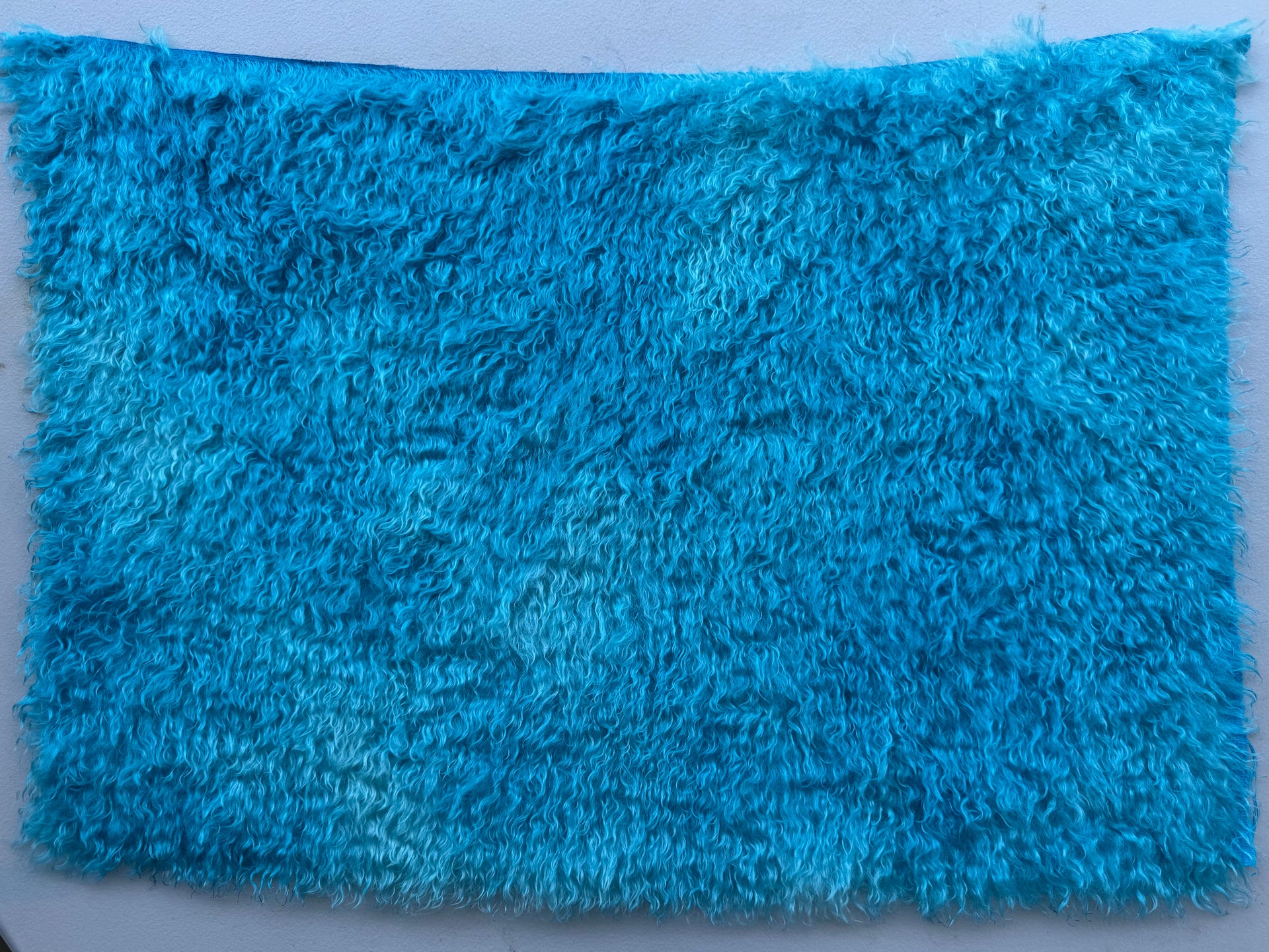 Curlylocks Mohair - Hand Dyed Crystal Blue Batik - Fat 1/4m - DEC110