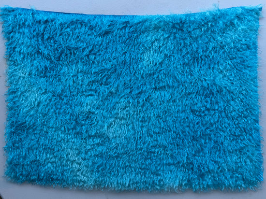Curlylocks Mohair - Hand Dyed Crystal Blue Batik - Fat 1/4m - DEC110