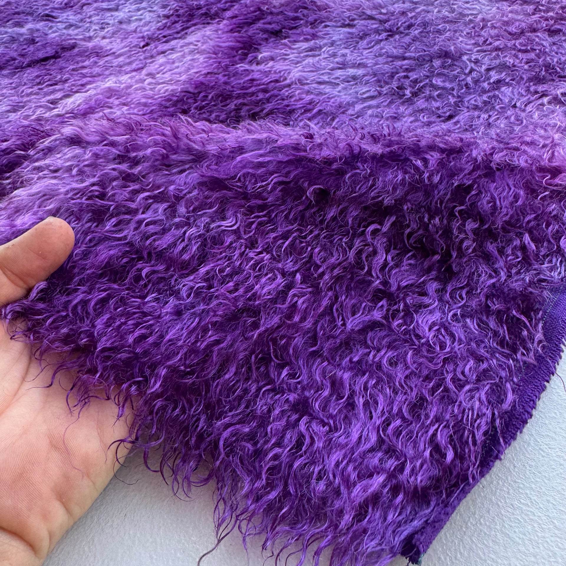 Curlylocks Mohair - Hand Dyed Violet Batik - Fat 1/4m - DEC111