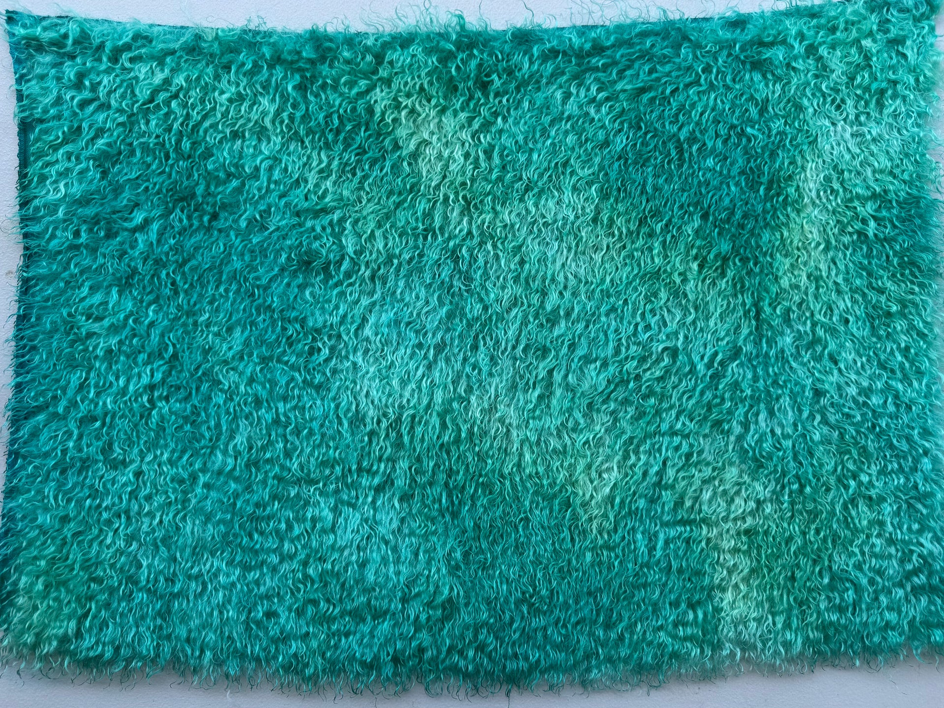 Curlylocks Mohair - Hand Dyed Aqua Batik - Fat 1/4m - DEC116