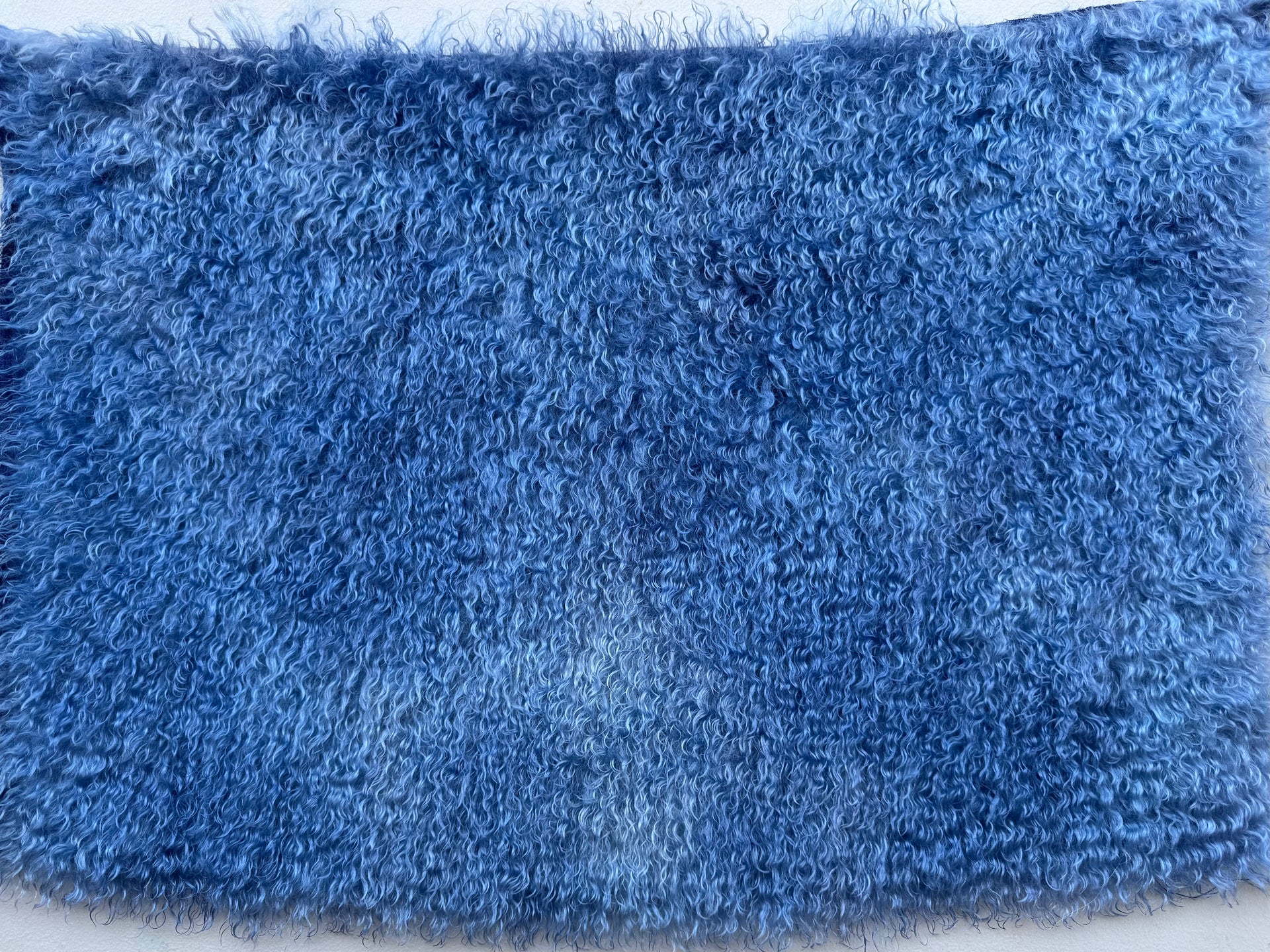 Curlylocks Mohair - Hand Dyed Denim Batik - Fat 1/4m - DEC117
