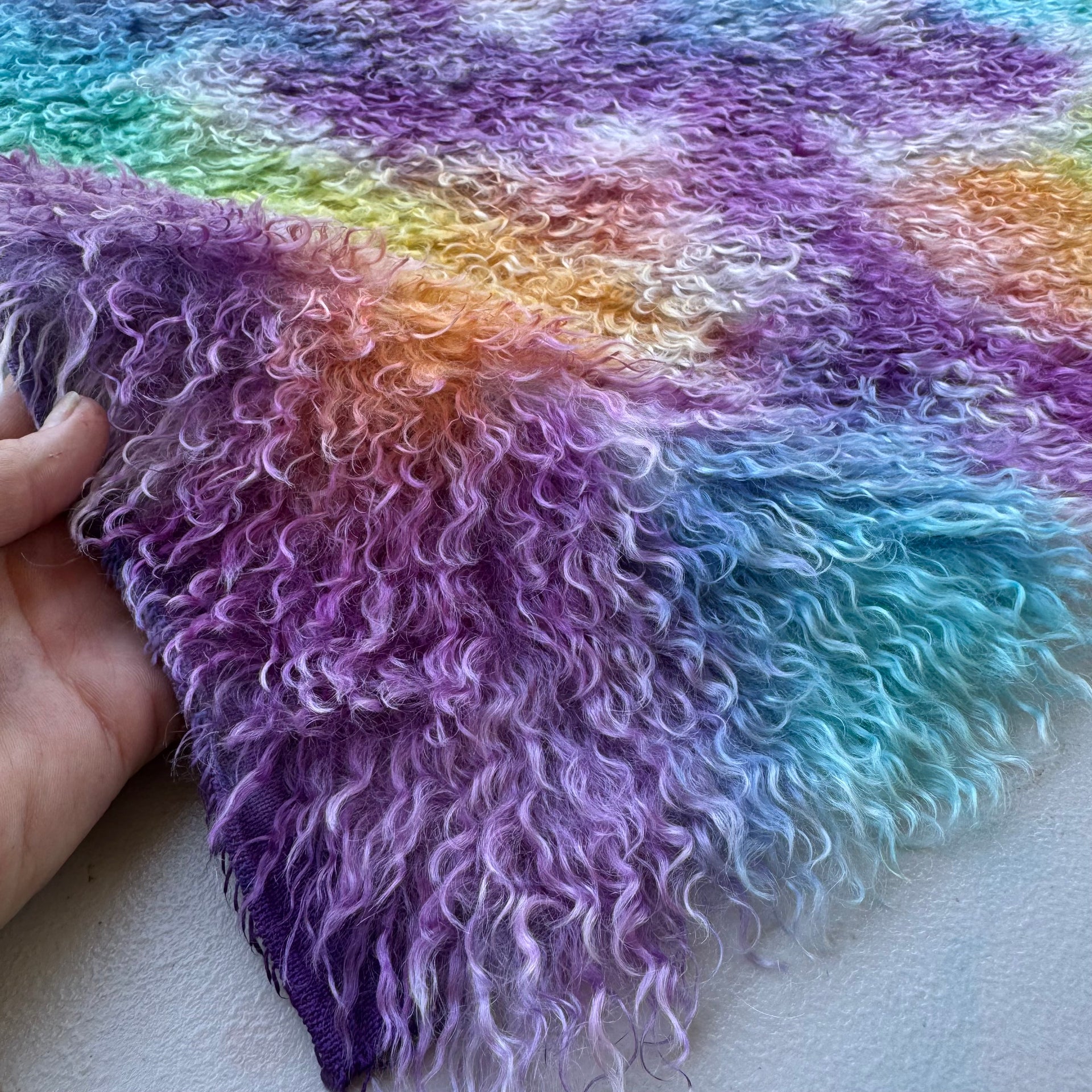 Curlylocks Mohair - Hand Dyed Happiness - Fat 1/4m - DEC121