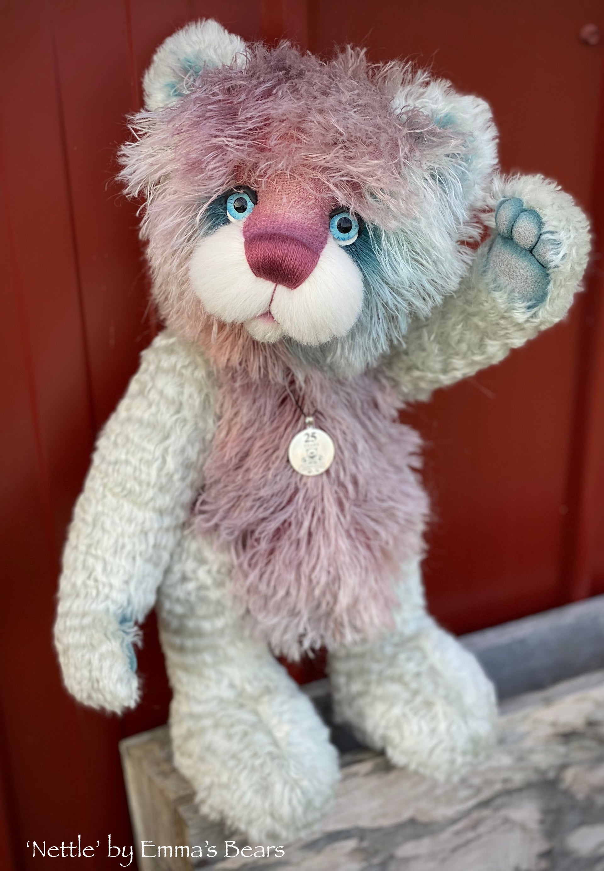 Nettle - 16" SPECIAL 25th Anniversary Collection Hand-dyed mohair Artist Bear by Emmas Bears - OOAK