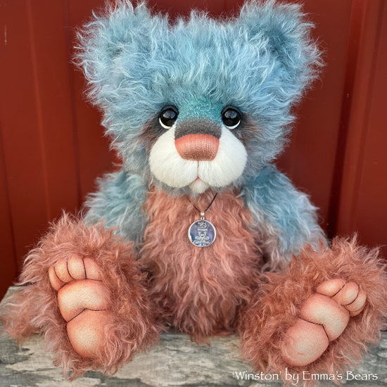 Winston - 16" SPECIAL 25th Anniversary Collection Hand-dyed mohair Artist Bear by Emmas Bears - OOAK
