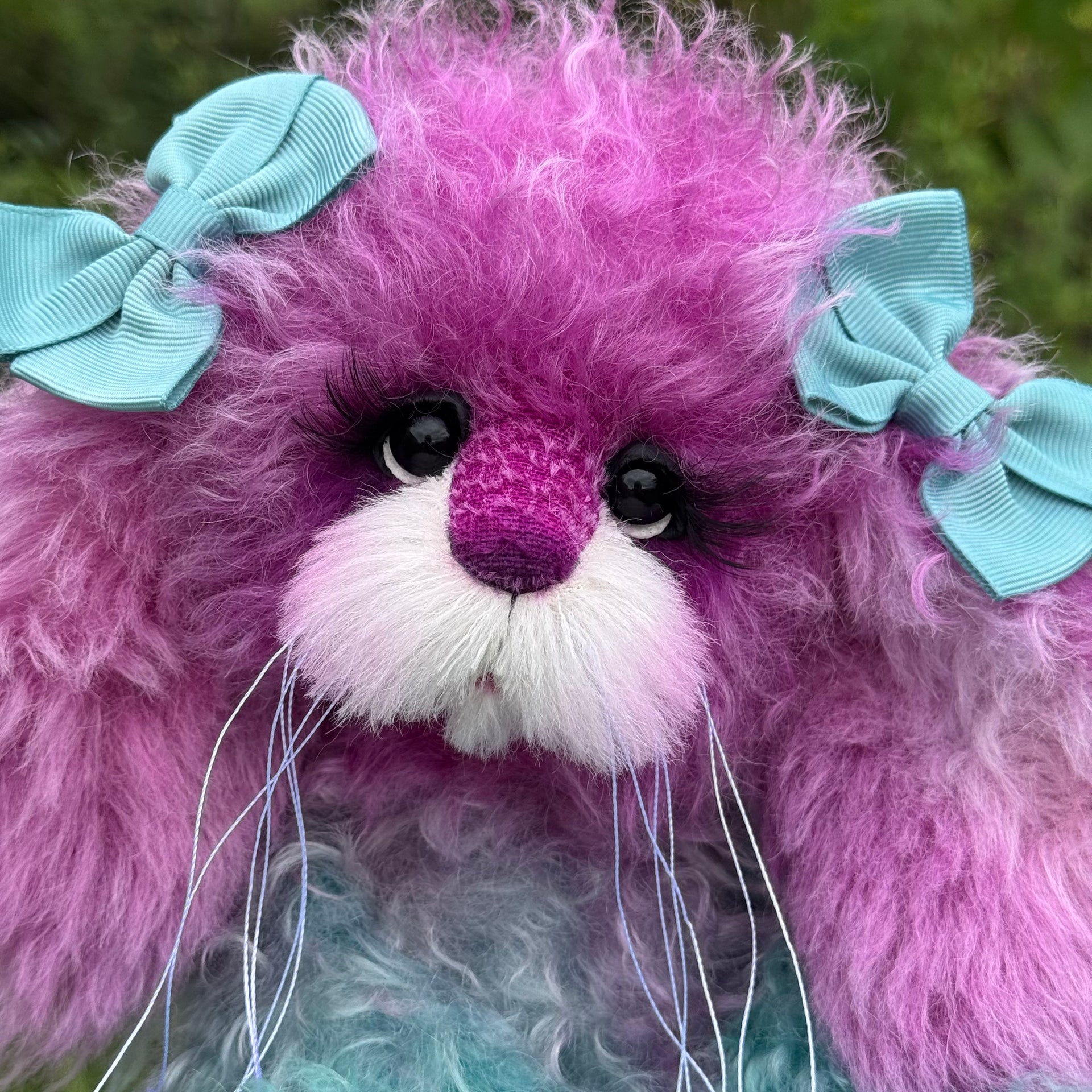 Alexandrite - 12" Hand-Dyed Mohair Bunny by Emma's Bears - OOAK