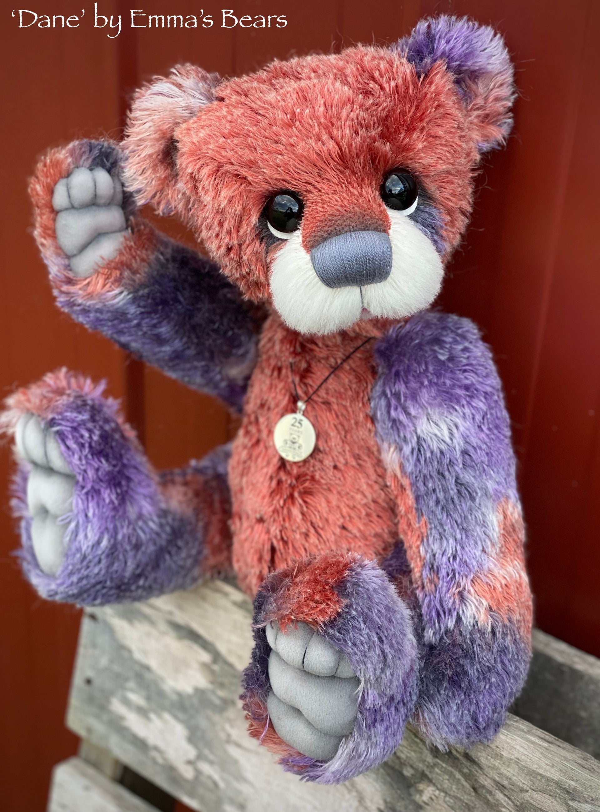 Dane - 16" SPECIAL 25th Anniversary Collection Hand-dyed mohair Artist Bear by Emmas Bears - OOAK