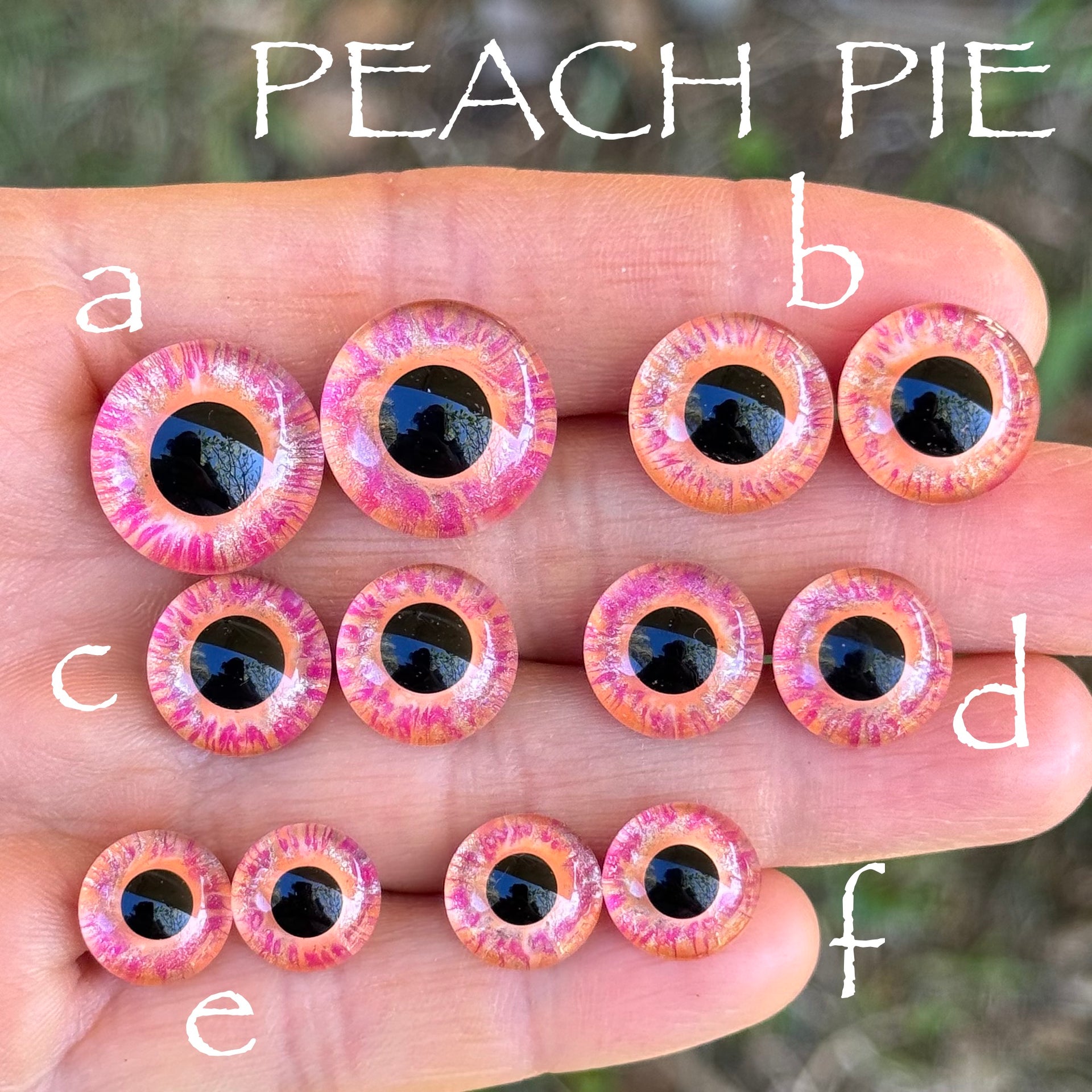 Hand Painted Eyes - Peach Pie