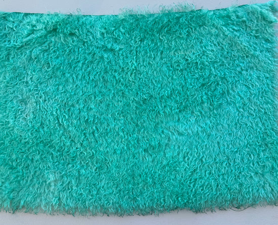 Curlylocks Mohair - Hand Dyed Turquoise - Fat 1/4m - JUN028