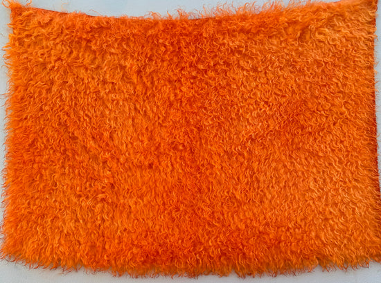Curlylocks Mohair - Hand Dyed Super Orange - Fat 1/4m - JUN030