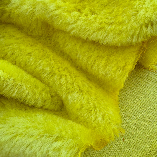 10mm Alpaca  - Hand Dyed Sunshine Yellow - Fat 1/8m  - JUN034