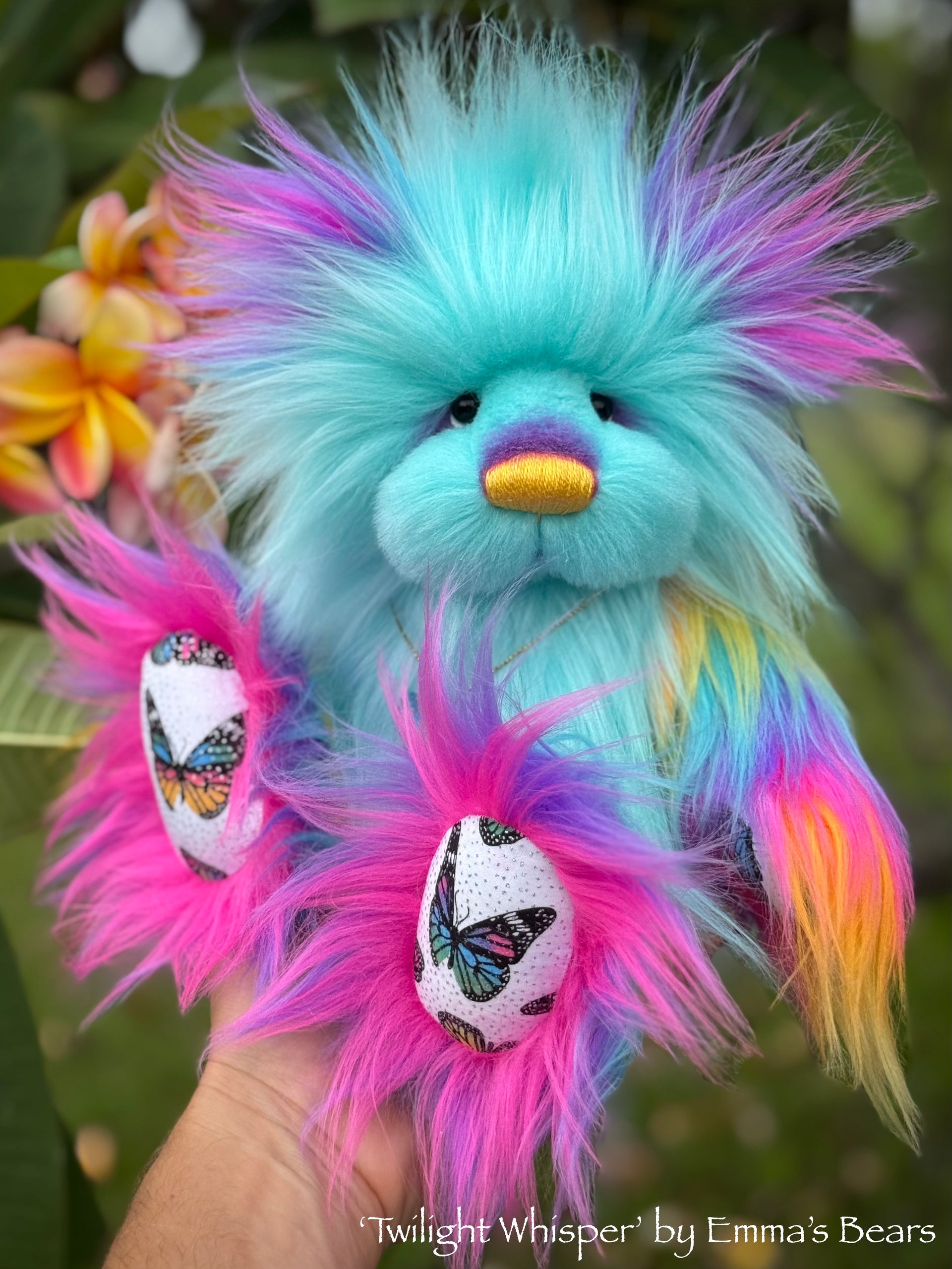 Twilight Whisper - 12" faux fur artist bear by Emmas Bears - OOAK