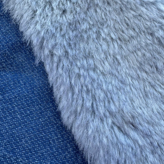 Long Alpaca - Hand Dyed Stormy Blue - Fat 1/8m - JUN043